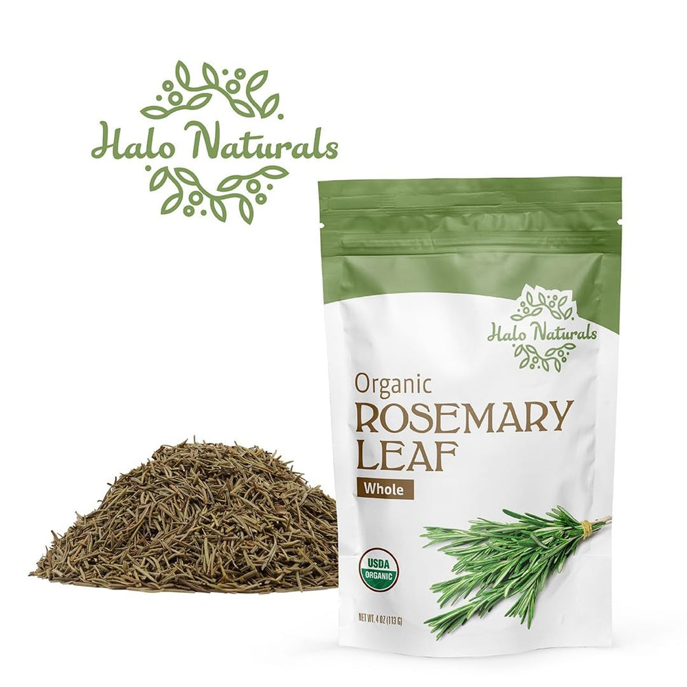 Halo Naturals rosemary leaf whole cooking use suggests seasoning soups.