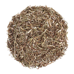 Halo Naturals vervain dried herb closeup showing delicate green leaves for culinary blends.