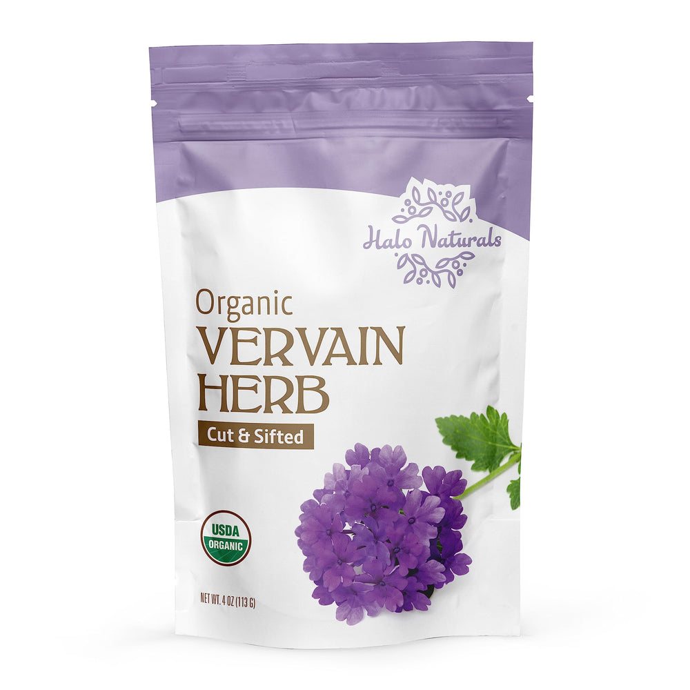 Halo Naturals vervain origin Albania Croatia Bulgaria highlighting authentic sourcing.