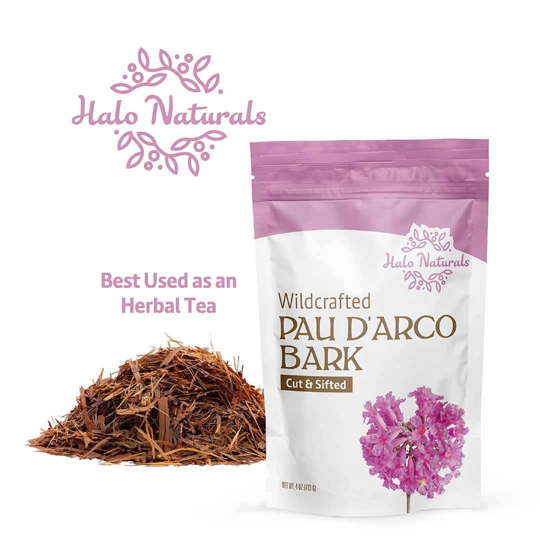 Halo Naturals wildcrafted pau d'arco bark ideal for herb blends