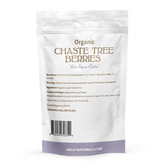 Halo Naturals Chaste Tree Berries 1 lb bulk package ready for kitchen use.