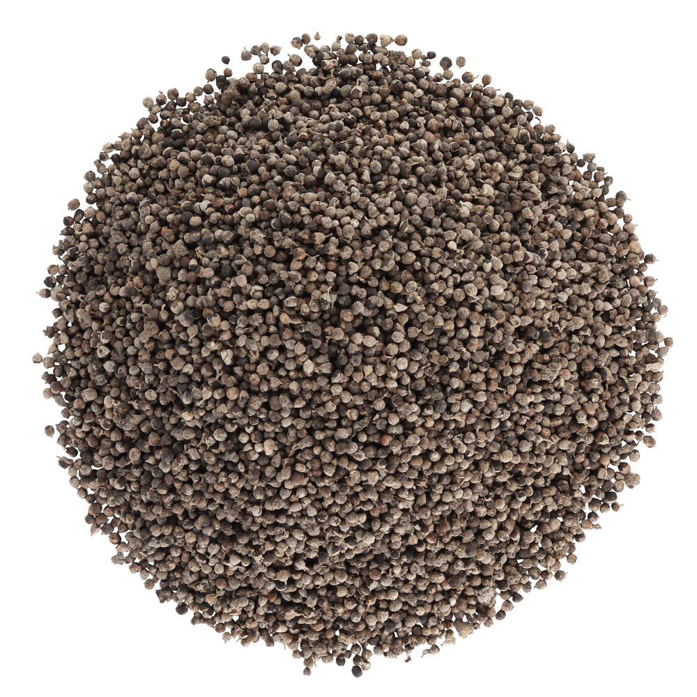 Halo Naturals Chaste Tree Berries close-up texture shows whole-cut form.