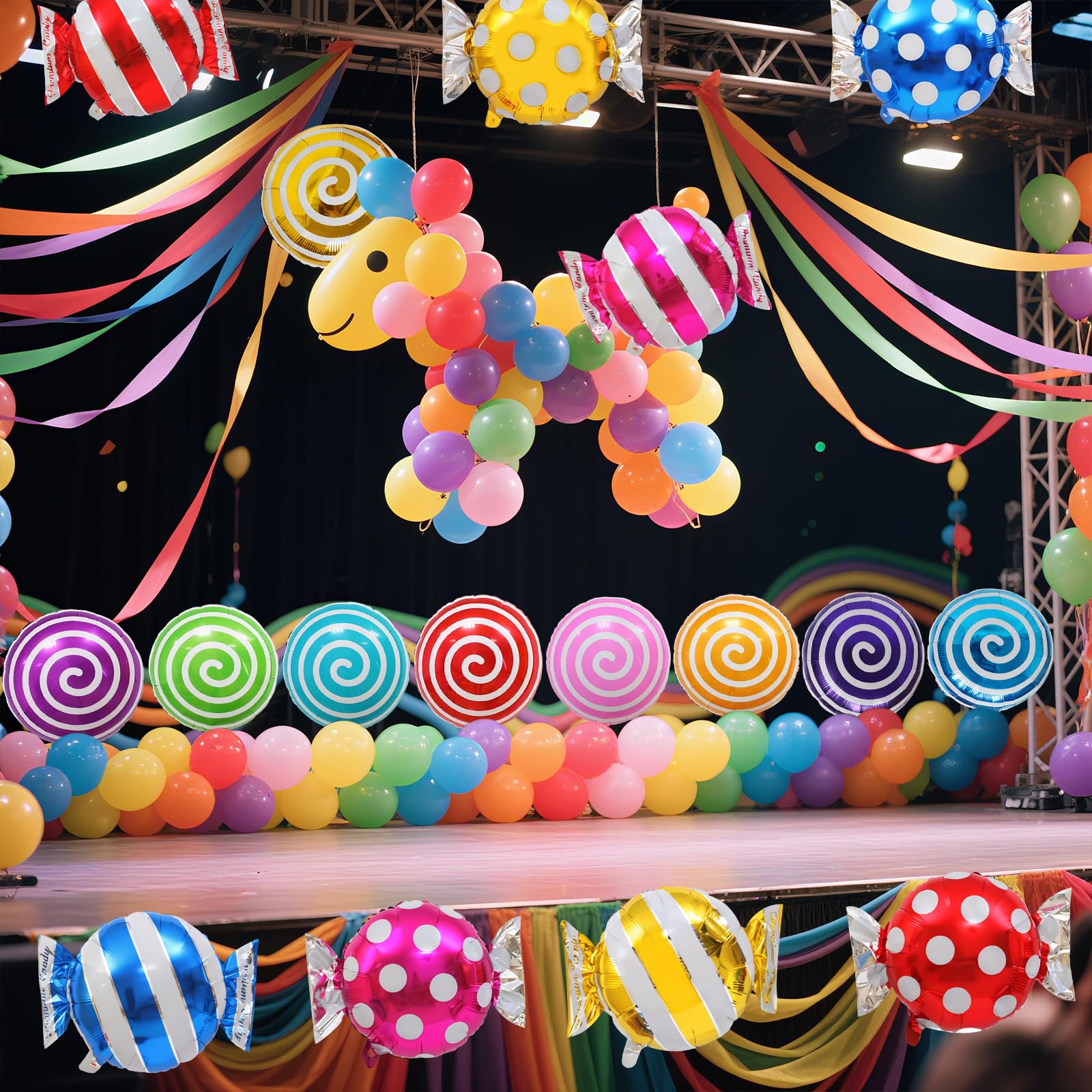 Halovin self-seal leak-proof foil balloons simplify quick party setups.