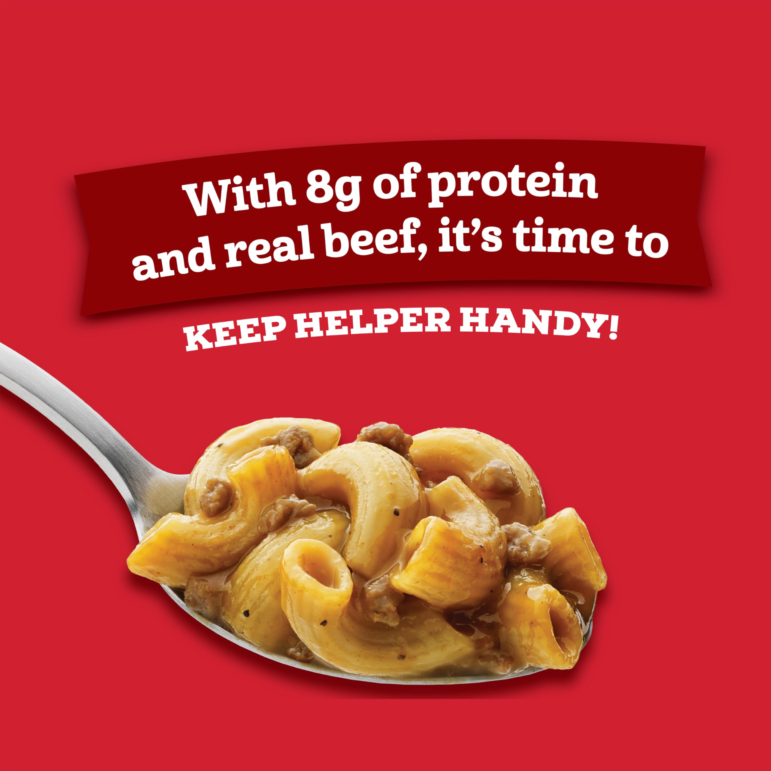 Hamburger Helper Beef Pasta Microwave Cup open water pouch shows simple prep and consistent flavor