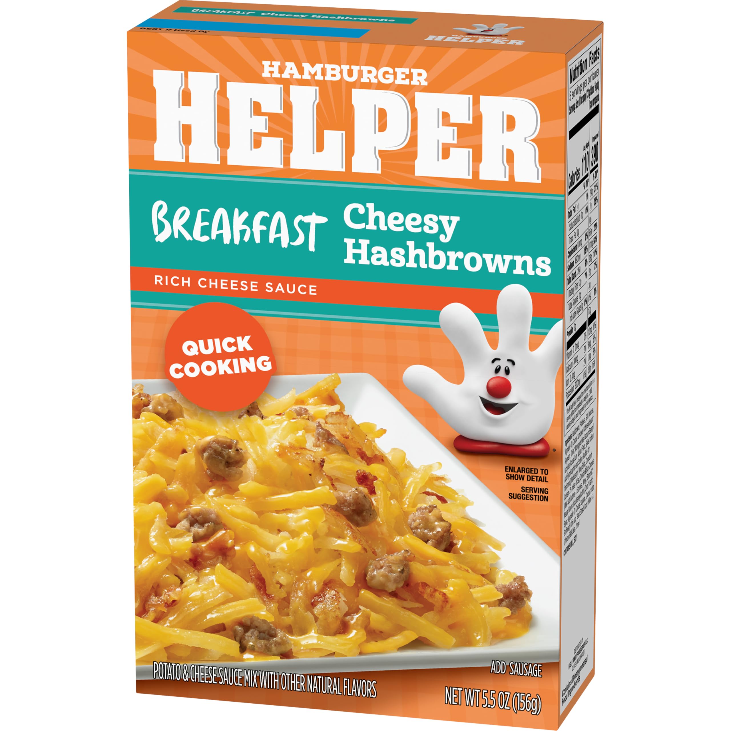 Hamburger Helper Breakfast pantry-staple on a kitchen shelf for quick mornings.