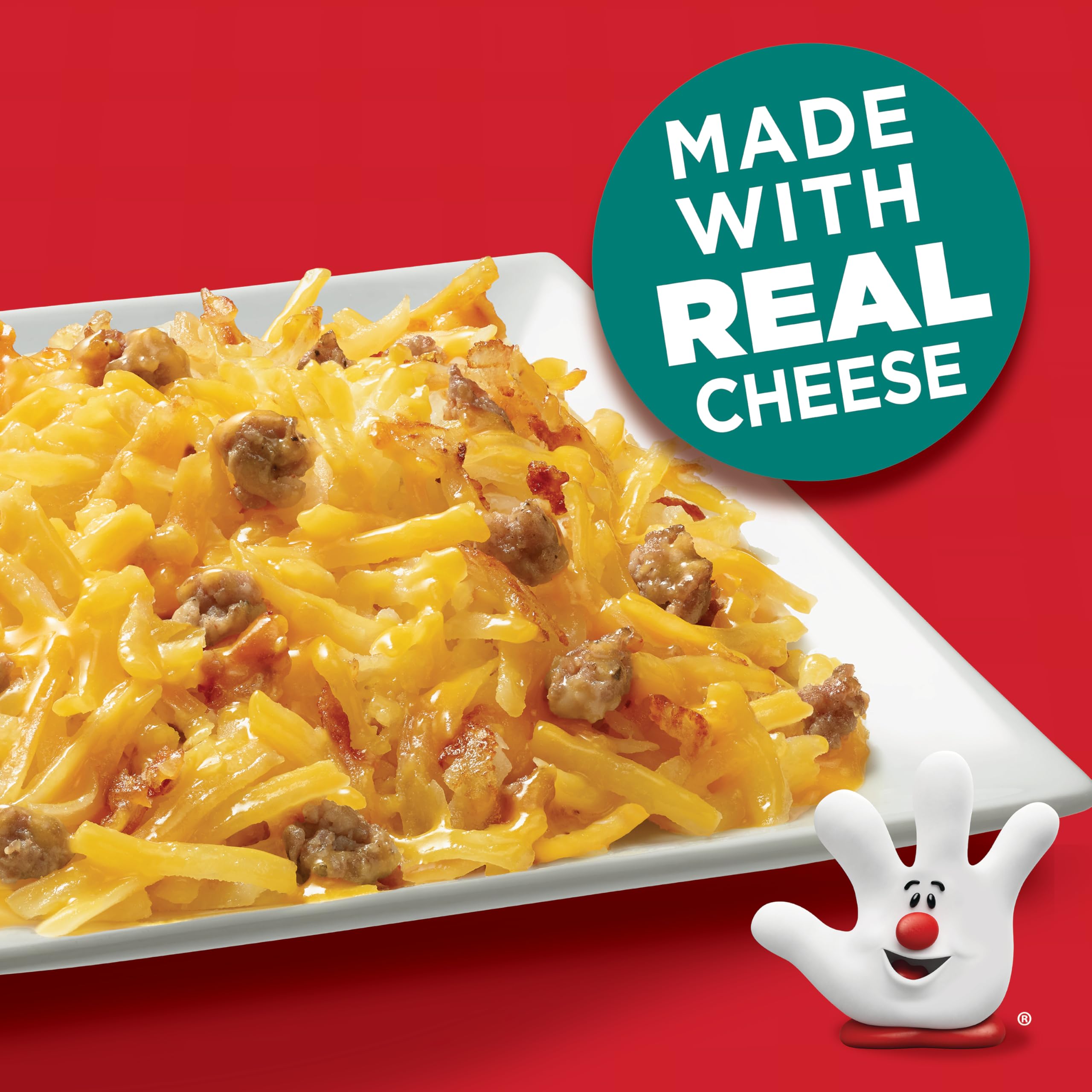 Hamburger Helper Breakfast served family table showing a hearty family breakfast.