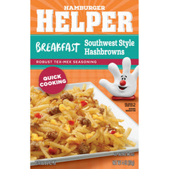 Hamburger Helper BREAKFAST Southwest Style Hashbrowns box ready for a quick morning meal