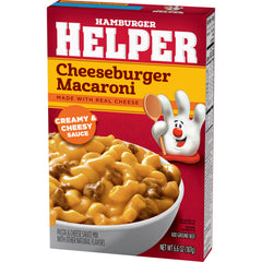 Hamburger Helper Cheeseburger Macaroni browning beef creates a flavorful base.