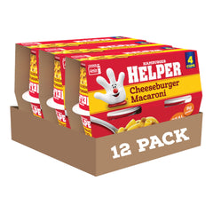 Hamburger Helper Cheeseburger Macaroni Cup unopened packaging ideal for quick meals