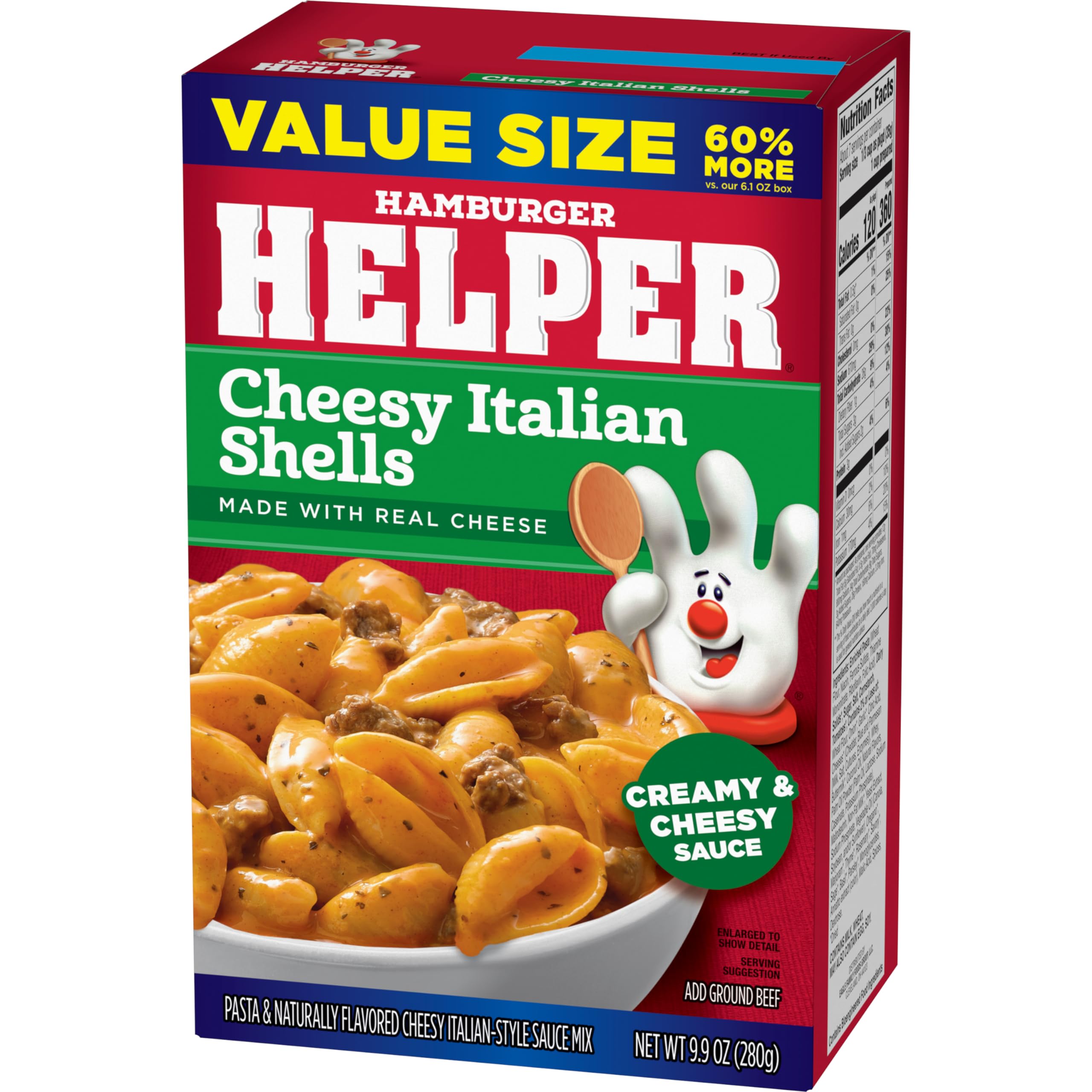 Hamburger Helper Cheesy Italian Shells simmering on stove releasing savory aroma.