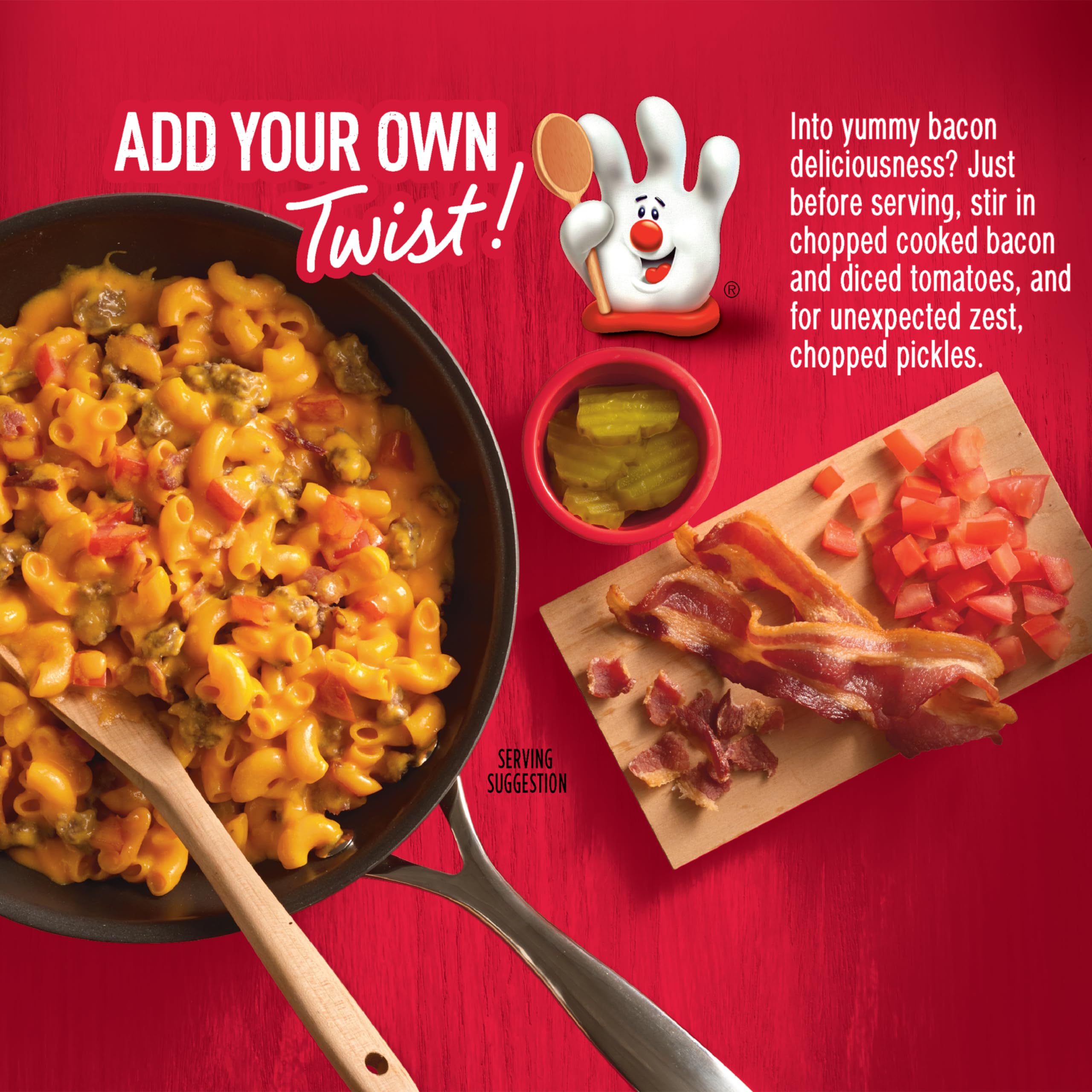Hamburger Helper Double Cheeseburger Macaroni served on a table ready to eat