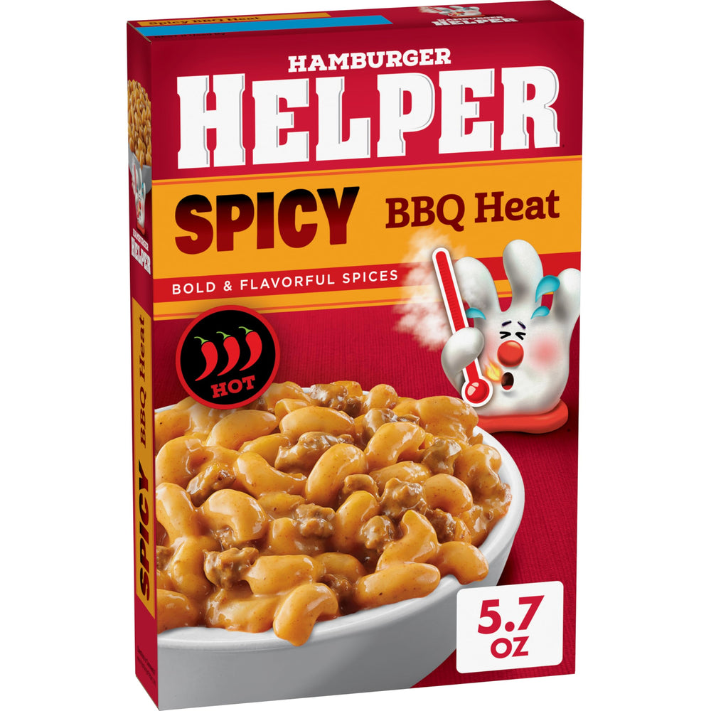 Hamburger Helper pantry staple boxed meal keeps dinner on hand.