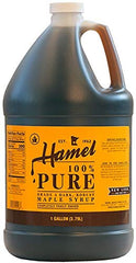 Hamel Pure Maple Syrup gallon pour enhances pancakes with robust maple flavor