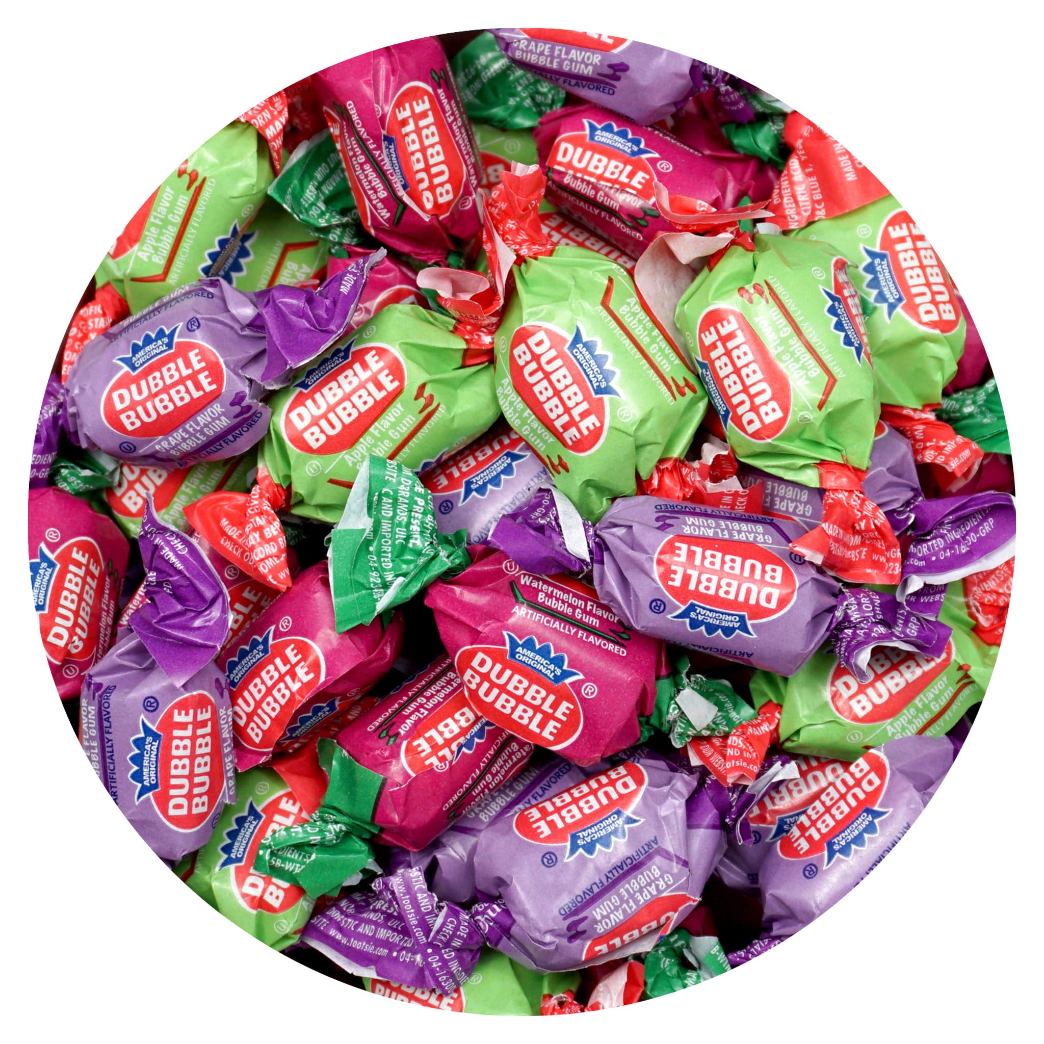 The Hampton Bubble Gum 1lb bulk bag with assorted fruit flavors for sharing
