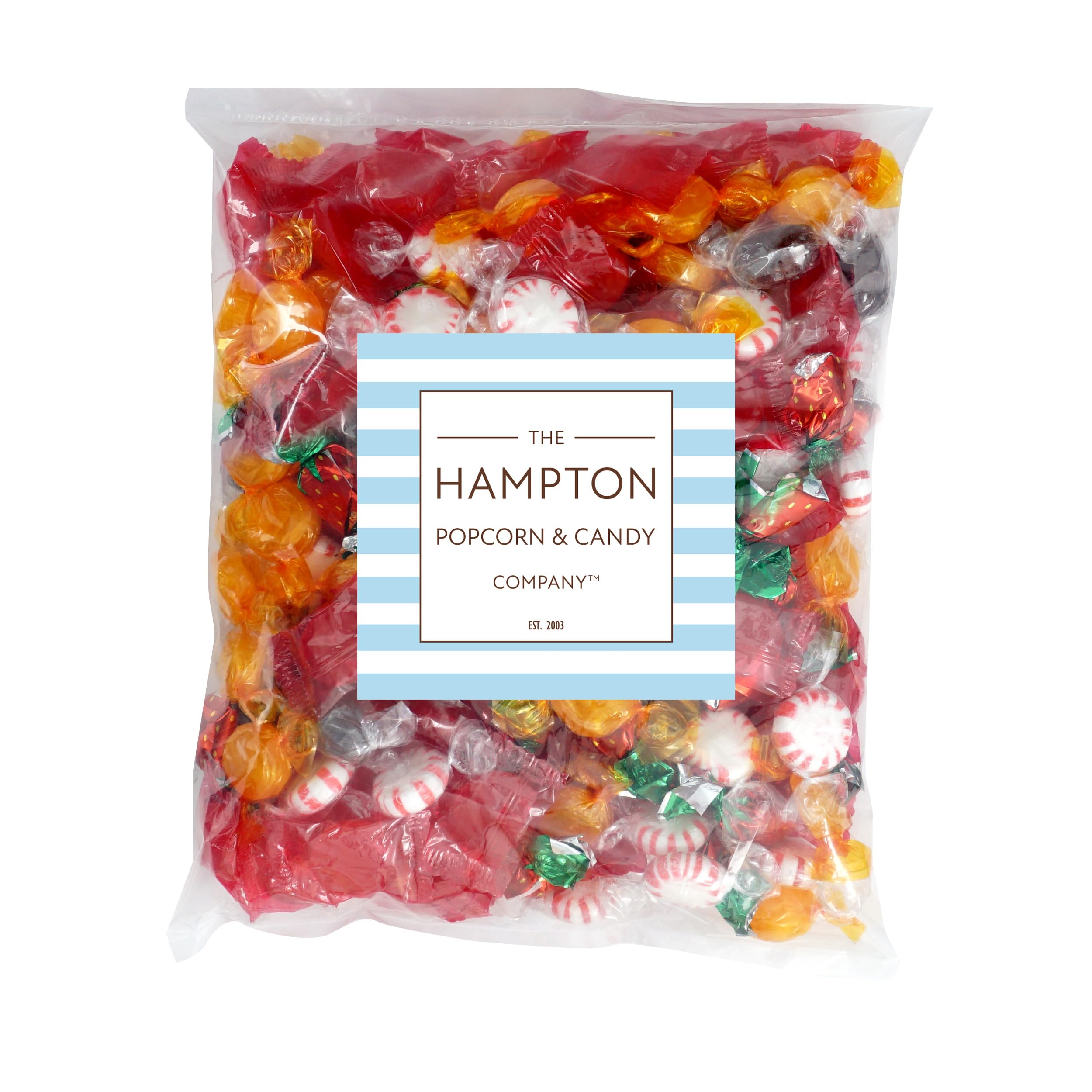 Hampton Candy butterscotch hard candy close-up, creamy and classic in flavor.