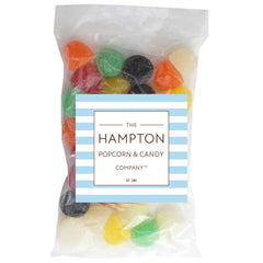 Close-up of The Hampton Candy Company gumdrops in bright colors.