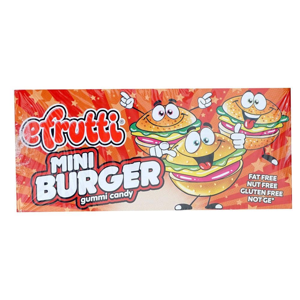 Convenient on-the-go treat from Efrutti mini burgers for lunchboxes and travel.