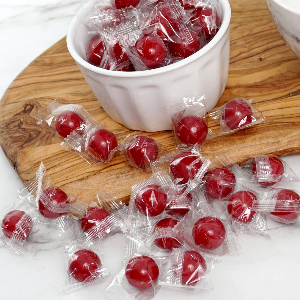 Holiday display featuring Hampton Fireball candy for gifts and celebrations.
