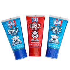 THE HAMPTON CANDY COMPANY Ice Squeeze blue raspberry tube for party treats.