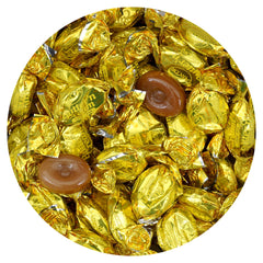 The Hampton Candy Company Butter 'n' Cream Toffee pieces are individually wrapped for on-the-go snacking.