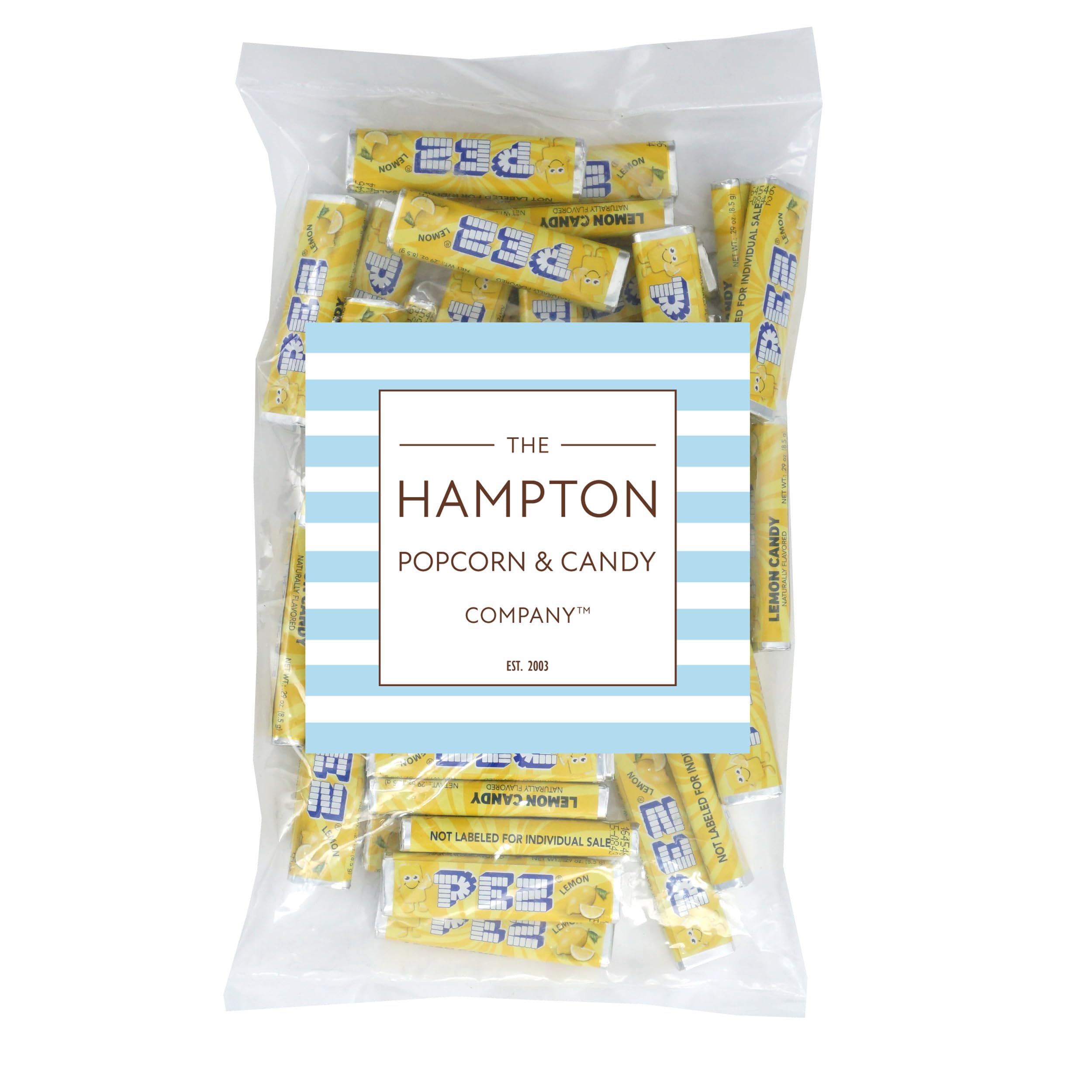 Close-up of Hampton Lemon candies ready to refill your dispenser.