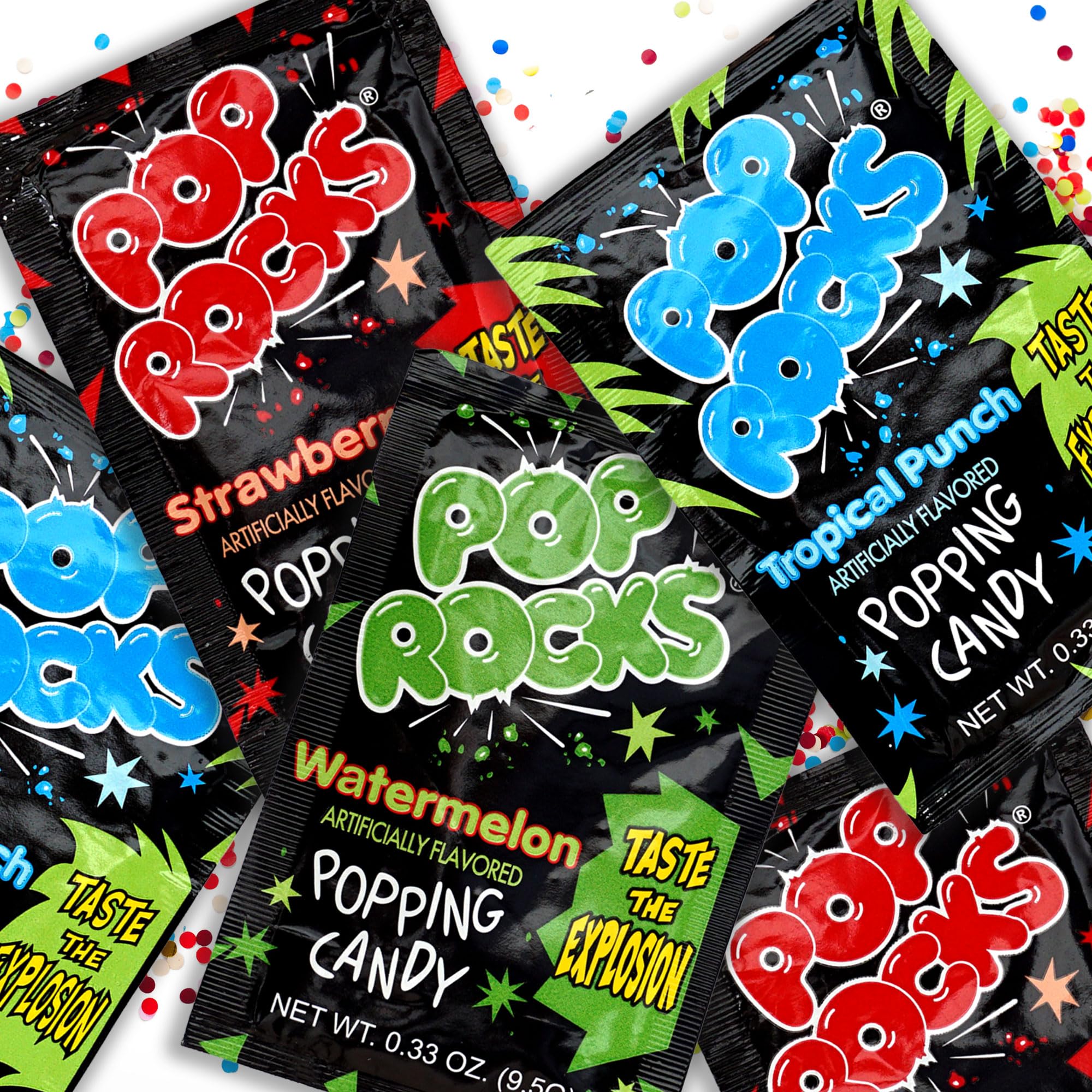 The Hampton Candy Company Pop Rocks Watermelon, vibrant flavor great for sharing at parties.
