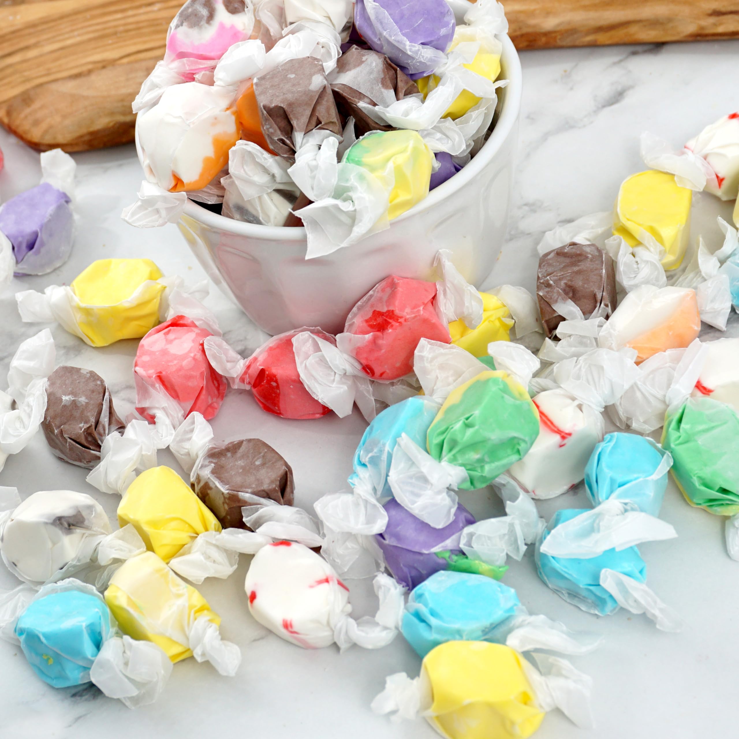 Party-ready Hampton Candy salt water taffy display suitable for gatherings