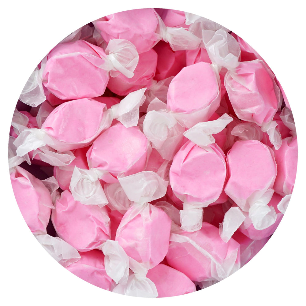 The Hampton Candy Company strawberry taffy 2lb bulk bag for easy sharing.