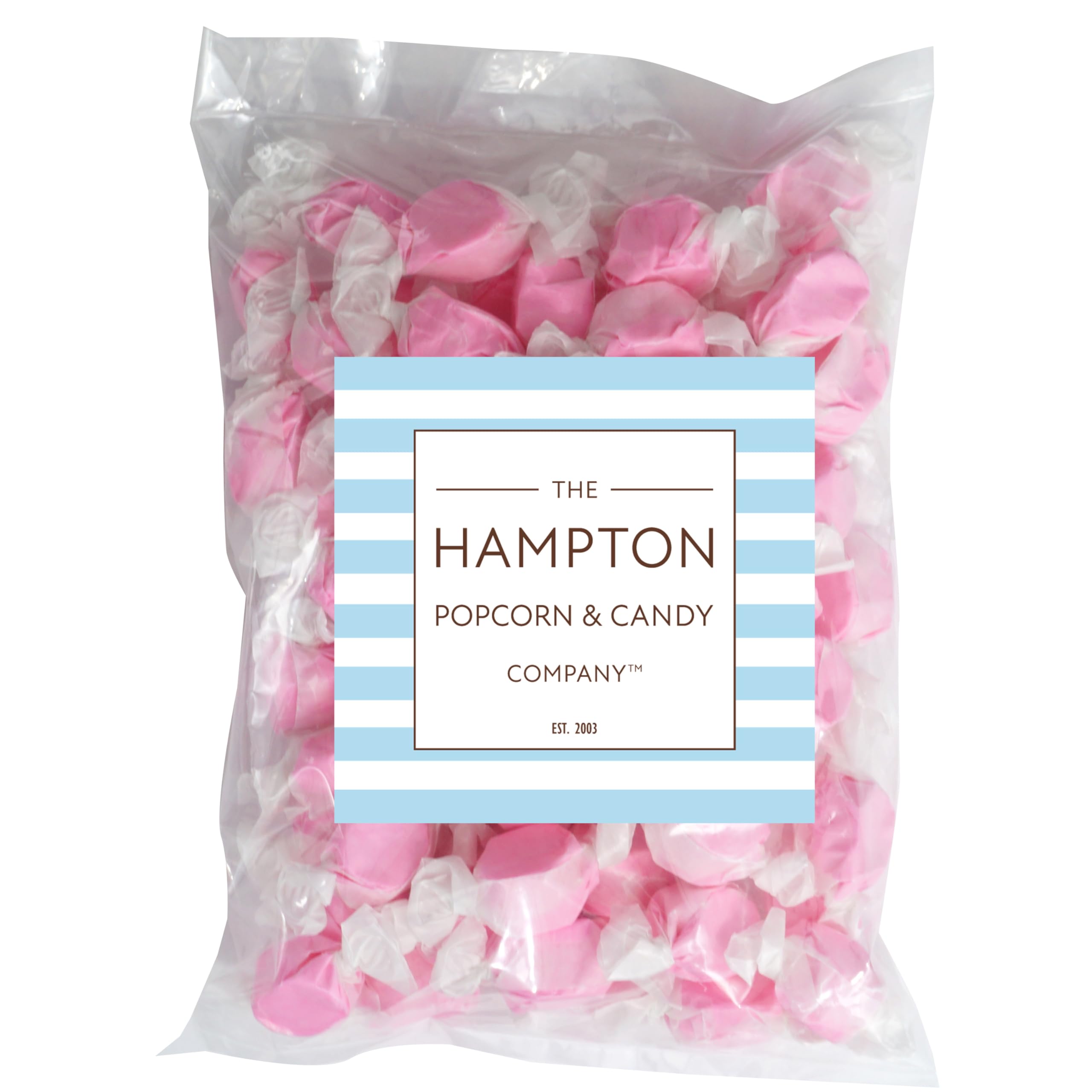 The Hampton Candy Company pink strawberry taffy, great for party favors.
