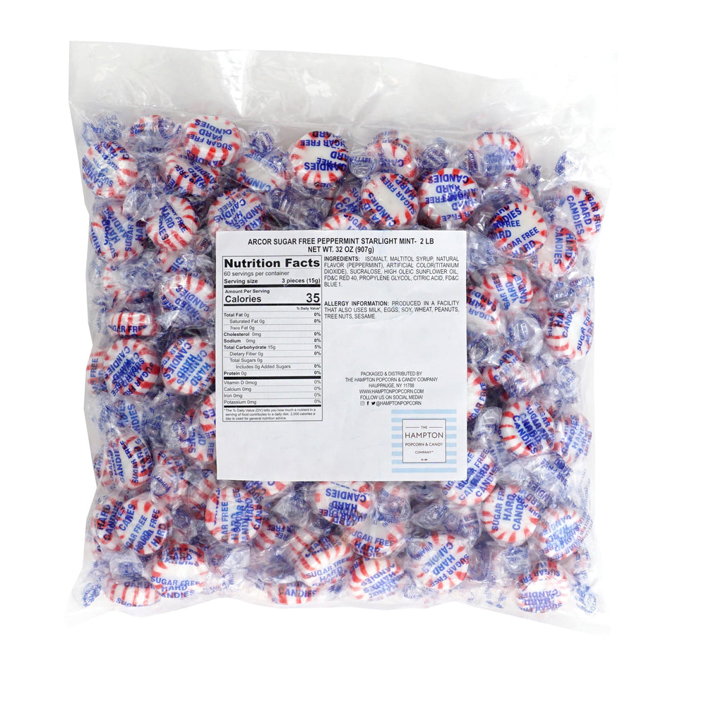 Individually wrapped sugar-free peppermint starlight candies for convenient snacking