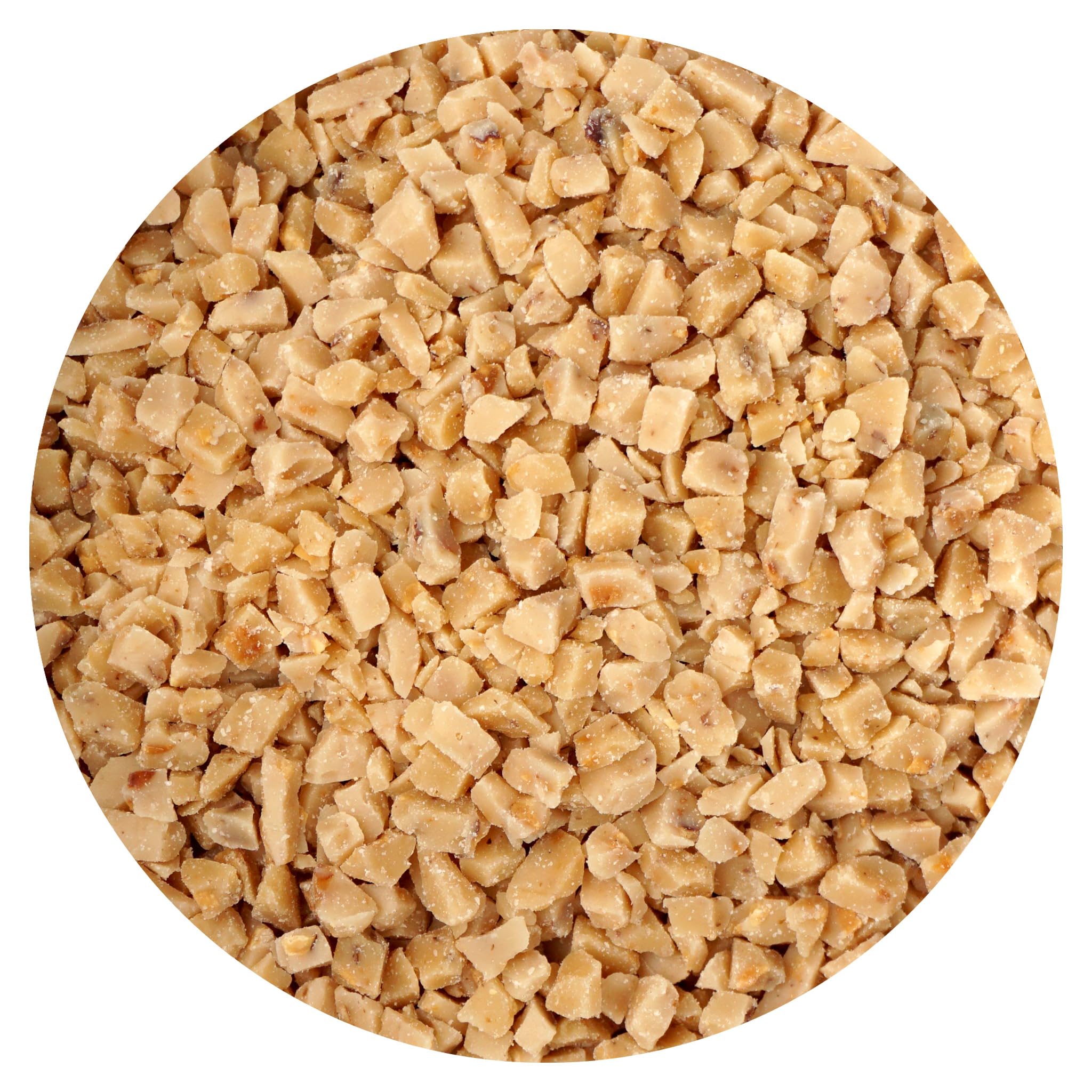 The Hampton Candy Company toffee bits 1lb bulk bag front view for dessert topping.