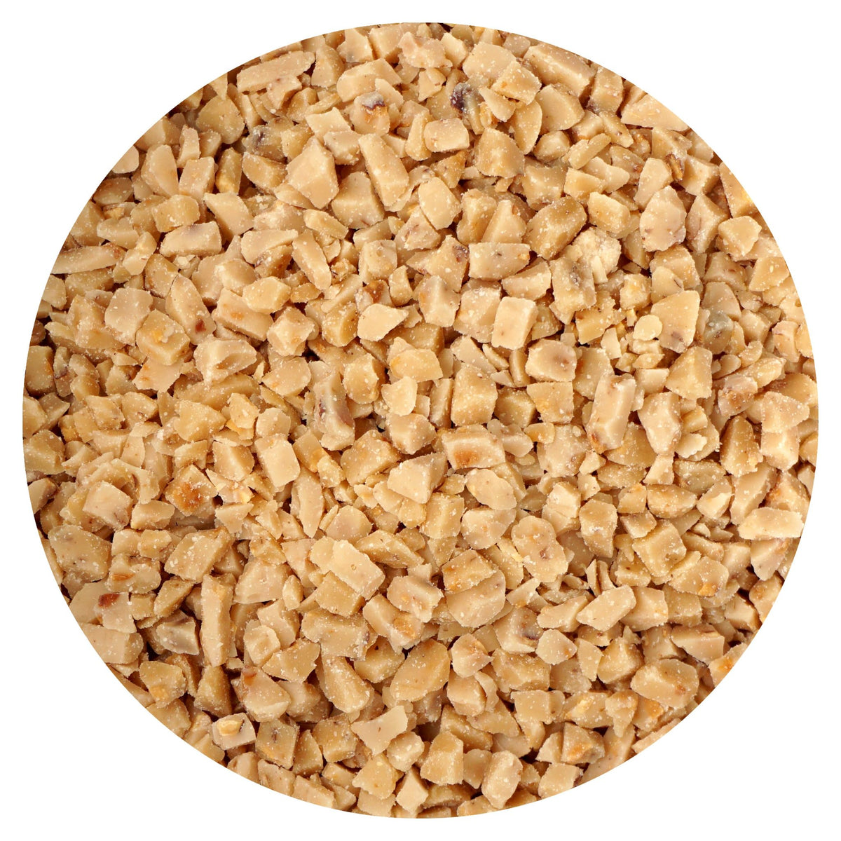 The Hampton Candy Company toffee bits 1lb bulk bag front view for dessert topping.