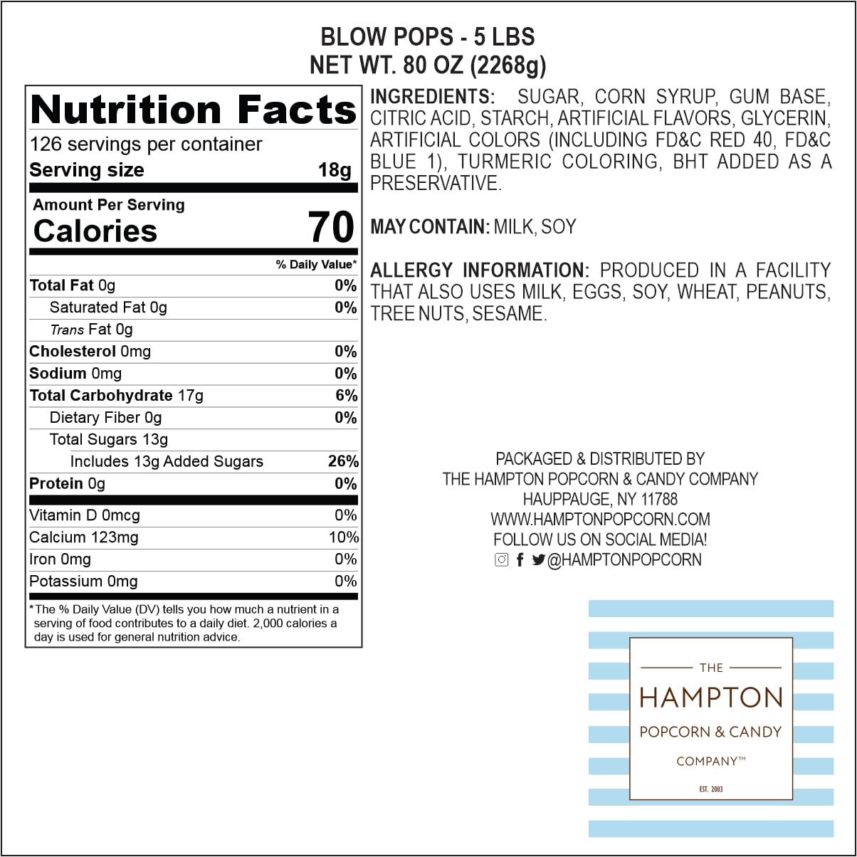 Charms Blow Pops multi-flavor shell offers a fruity bite for celebrations.
