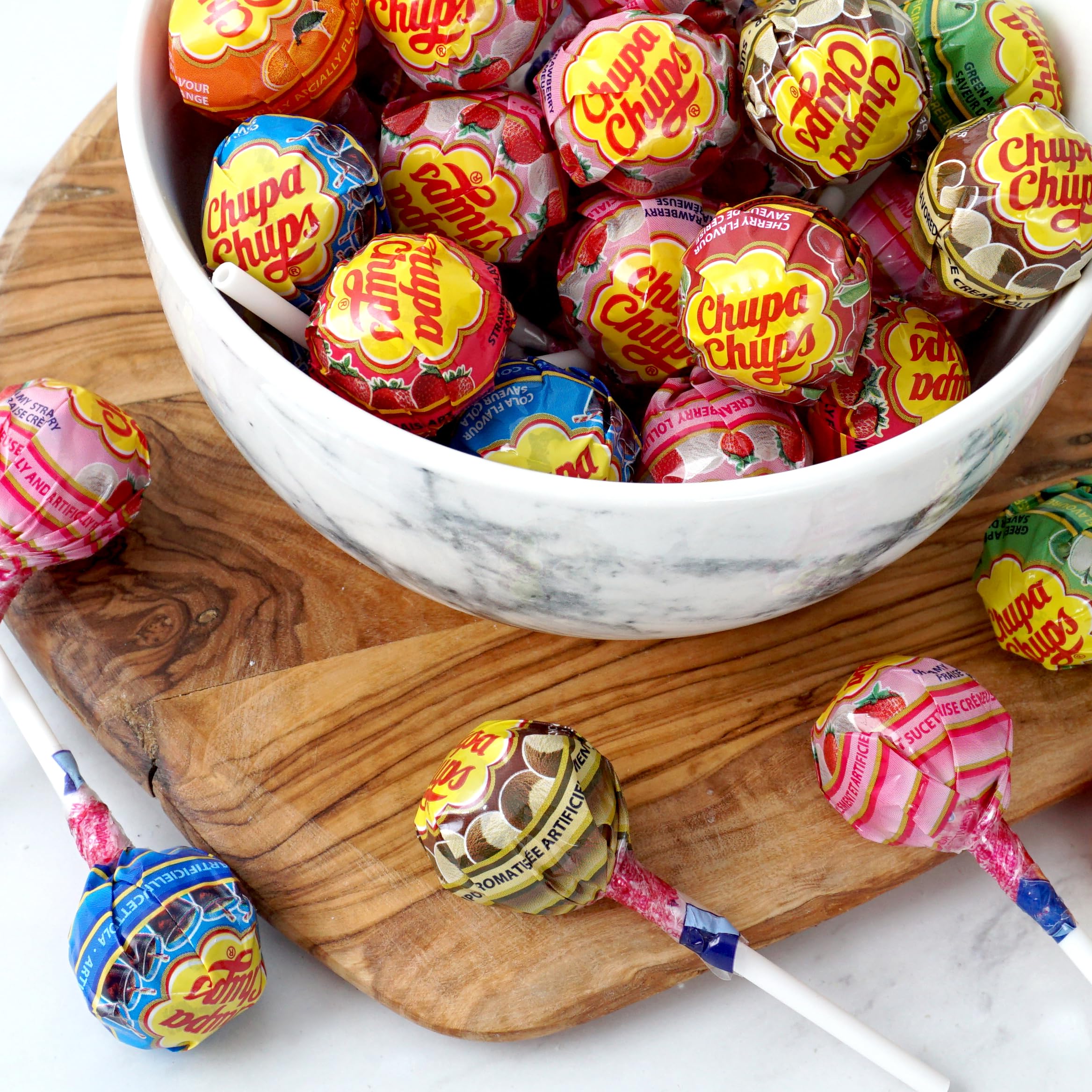 The Hampton ChupaChups slow-melt lollipop texture for longer flavor.