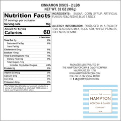 Hampton Cinnamon Candy Discs closeup — glossy red discs for a flavorful bite.