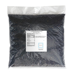 Hampton Distribution Black Beluga lentils dried closeup showing glossy seeds for versatile cooking.