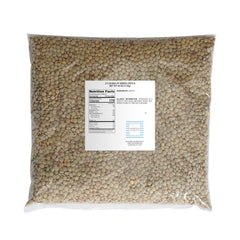 Hampton Distribution green lentils closeup - dry legumes ready for soups and stews.