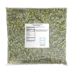 Hampton Distribution green split peas close-up shows natural color and quality for hearty soups.