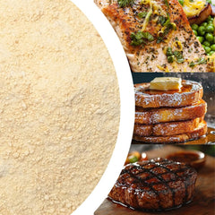 Hampton Distribution maple sugar granules on spoon, ideal for 1:1 sugar substitution.