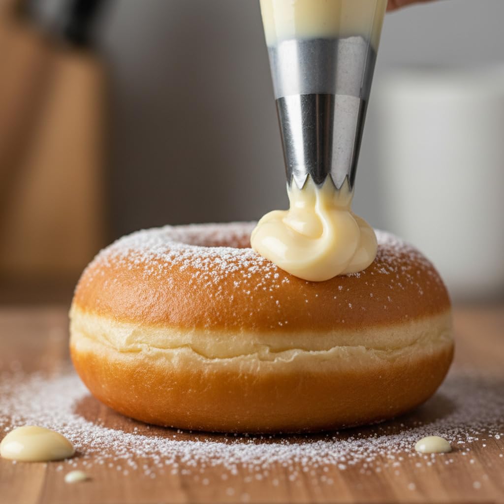 Hampton Distribution pie filling in EZ Squeeze Pak, ideal for tart and cupcake filling