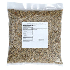 Hampton Distribution no-shell sunflower seeds 2 lb bag, easy to scoop on salads.