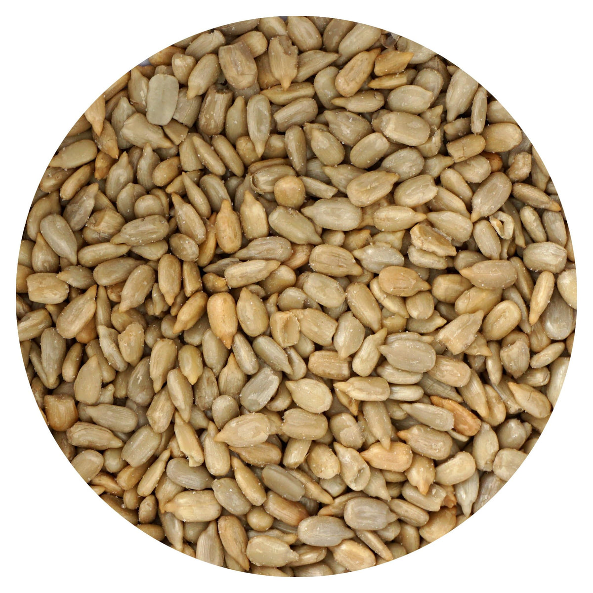 Hampton Distribution shelled sunflower seeds roasted and salted in an open bag for a protein-rich snack.
