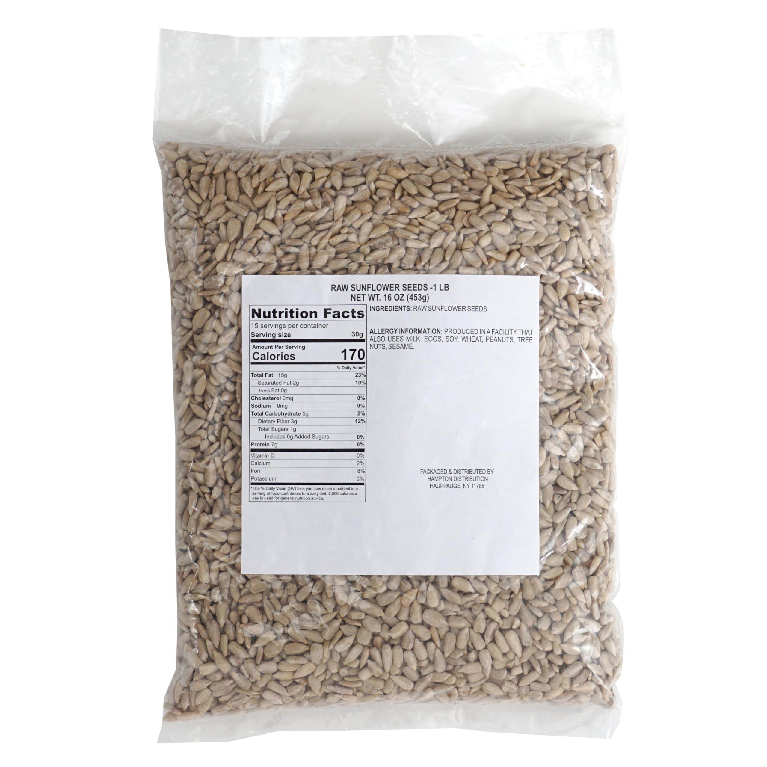 Hampton Distribution sunflower seeds ready to snack with nutty flavor.