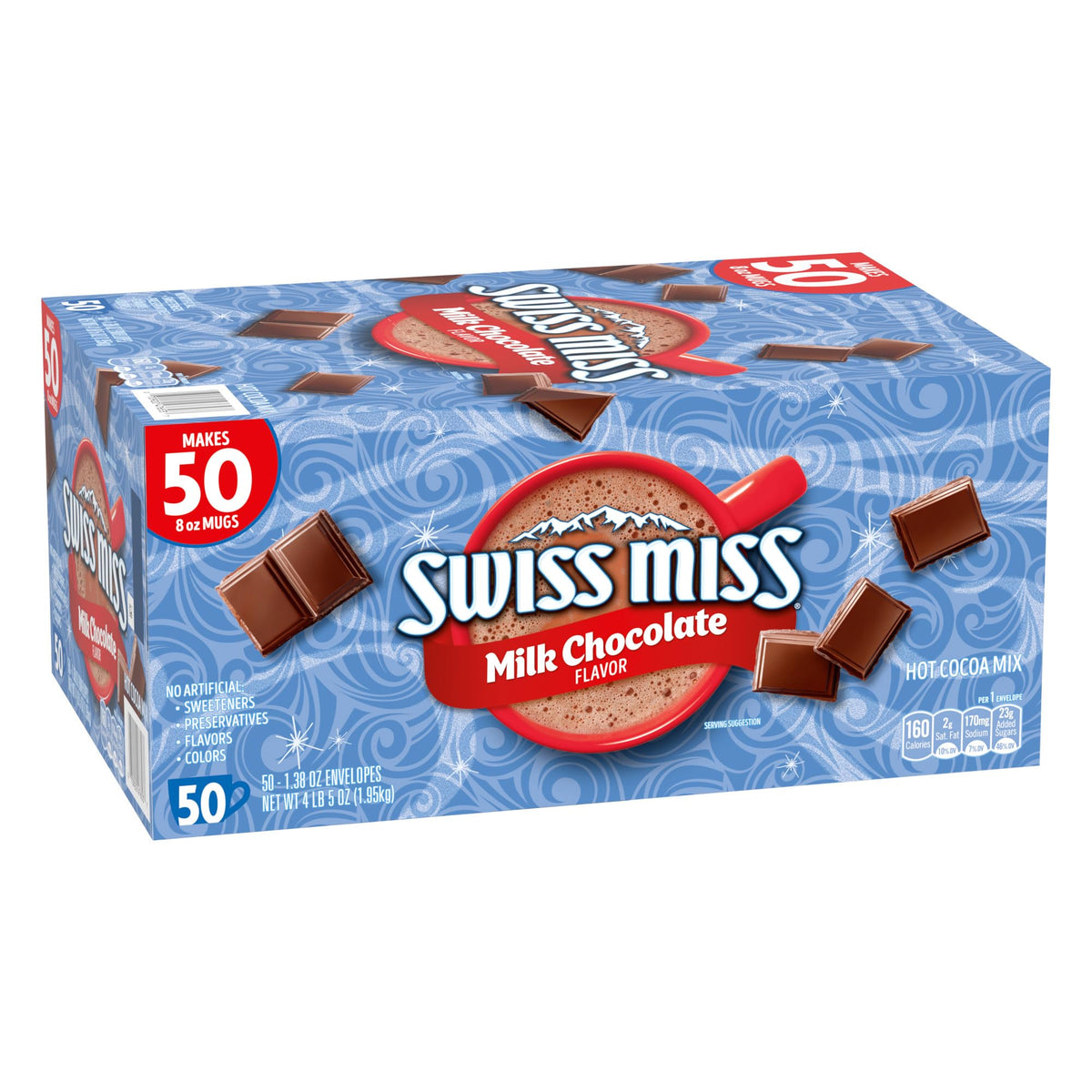 Hampton Distribution SwissMiss hot milk chocolate packets offer quick, single-serve warmth and creamy flavor.