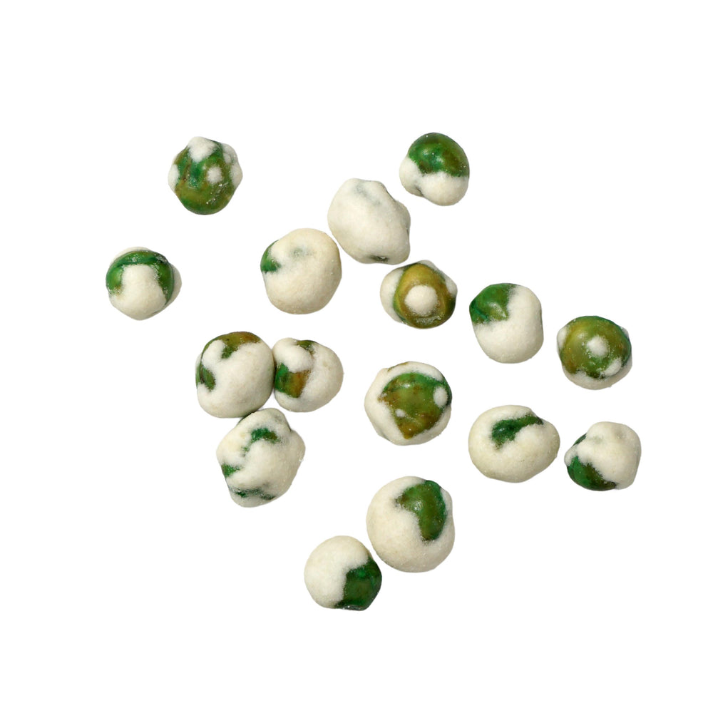 Hampton Distribution Wasabi Peas packaging in a 1 lb bulk bag for storage.