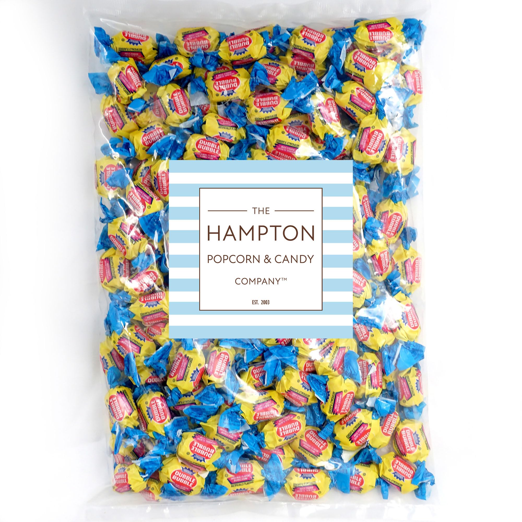 Pink Original gum wrappers conveying nostalgic flavor for a retro treat.