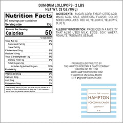 Dum Dums 2lb bulk pack highlights 16 flavors for celebrations.