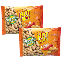 Hampton Farms Cajun peanuts in-shell showing bold Louisiana flavor for snacking