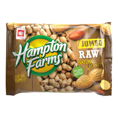 Hampton Farms jumbo raw in-shell peanuts in a bag for boiling at home.