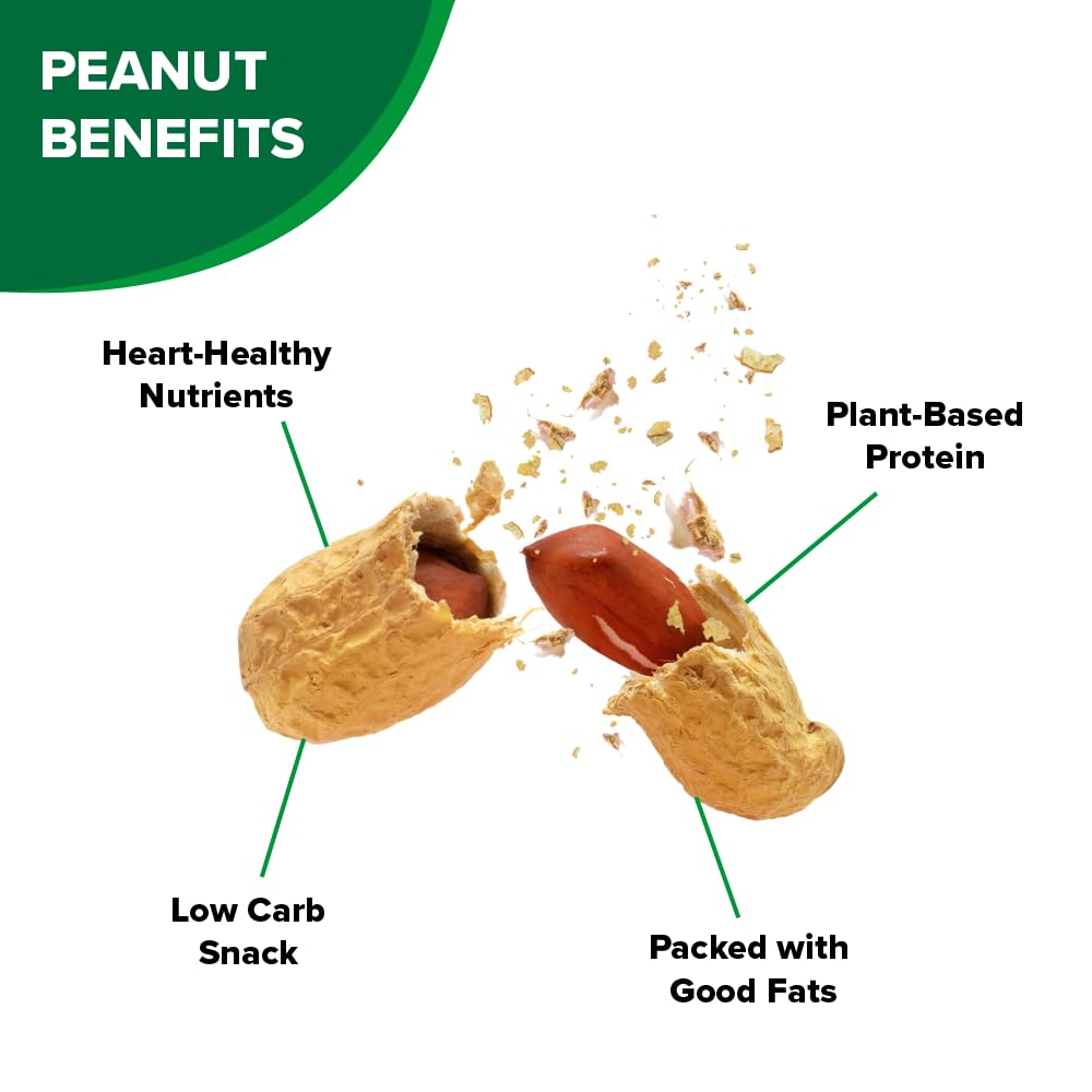 Hampton Farms USA-grown in-shell peanuts close-up with natural texture.